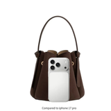 Laguna Light Gray Mini Recycled Vegan Suede Top Handle Bag