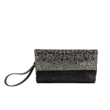 Fayth Black Rhinestone Wristlet
