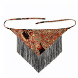 Scarf Belt Fringed Black