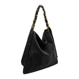 Venus Black Recycled Vegan Suede Tote Bag