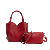 Tulip Red Recycled Vegan Top Handle Bag