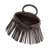Halle Espresso Recycled Vegan Leather Top Handle Bag