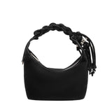 Tatiana Black Suede Recycled Vegan Top Handle Bag