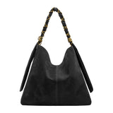 Venus Black Recycled Vegan Suede Tote Bag