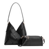 Phaedra Black Recycled Vegan Shoulder Bag