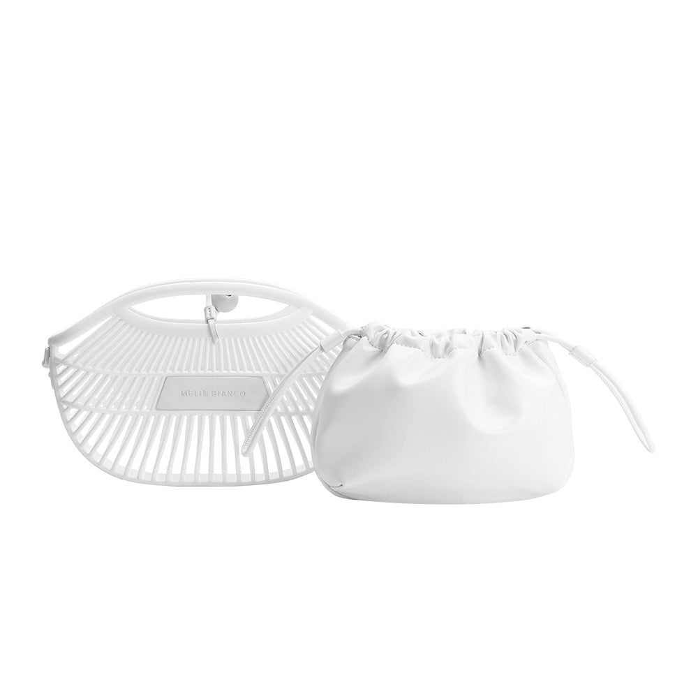White Nikko Jelly Small Tote Bag | Melie Bianco