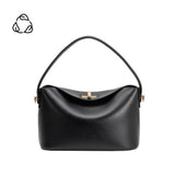 Lana Black Recycled Vegan Leather Crossbody Bag