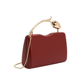 Belle Burgundy Vegan Leather Crossbody Bag