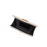 Elodie Champagne Satin Crossbody Bag