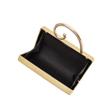 Raya Gold Vegan Leather Crossbody Bag