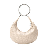 SAMPLE AC6054 Ivory Woven Crossbody Bag - FINAL SALE
