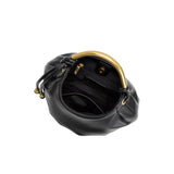 Dottie Black Recycled Vegan Leather Top Handle Bag