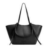 Imelda Black Recycled Vegan Leather Tote Bag