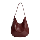 Stefanie Burgundy Recycled Vegan Leather Shoulder Bag