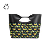 Jillian Black Lemon Recycled Vegan Leather Tote Bag