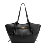 Imelda Black Recycled Vegan Leather Tote Bag