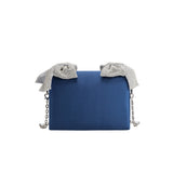 Yuri Sapphire Bow Crossbody Bag