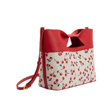 Jillian Red Cherry Recycled Vegan Leather Tote Bag