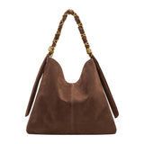 Venus Chocolate Recycled Vegan Suede Tote Bag