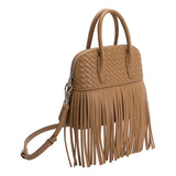 Halle Mocha Recycled Vegan Leather Top Handle Bag