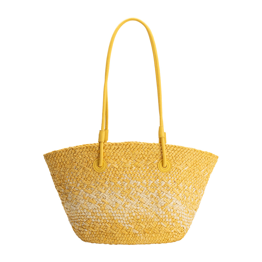 Sunset Straw Tote Bag