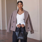 Belinda Black Recycled Vegan Leather Tote Bag