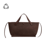 Jill Chocolate Suede Recycled Vegan Tote Bag