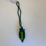 SAMPLE BD1054 Green Peas Crochet Bag Charm - FINAL SALE