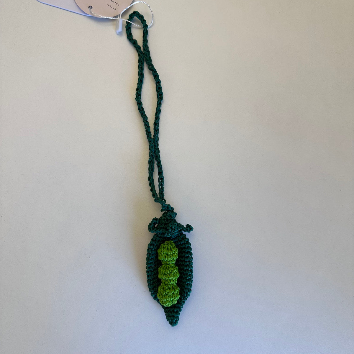 SAMPLE BD1054 Peas Crochet Bag Charm FINAL SALE