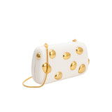 Freyja Ivory Orbs Vegan Leather Clutch Bag