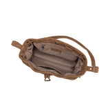 Rhuby Camel Recycled Vegan Suede Shoulder Bag