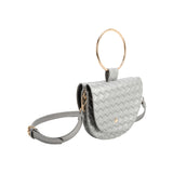 SAMPLE YP9221 Silver Top Handle Bag - FINAL SALE