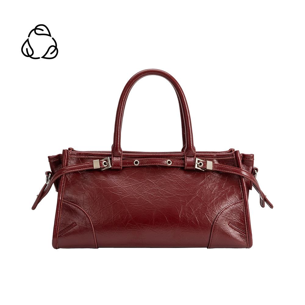 Rhonda Burgundy Red Recycled Vegan Top Handle Bag