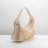 SAMPLE SM6761 Ivory Mesh Shoulder Bag - FINAL SALE