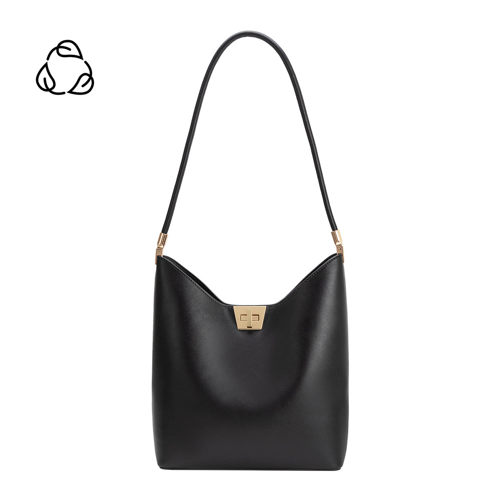 Billie Black Recycled Vegan Leather Tote Bag
