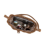 Rhuby Camel Recycled Vegan Suede Shoulder Bag