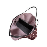 Cathy Burgundy Satin Tote Bag