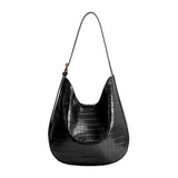 Stefanie Black Recycled Vegan Leather Shoulder Bag