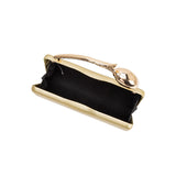 Belle Gold Vegan Leather Crossbody Bag