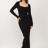 SAMPLE CL2304 Ribbed Maxi Dress (MEDIUM) - FINAL SALE