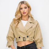 SAMPLE Cropped Trench Jacket (SMALL) - FINAL SALE