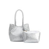 SAMPLE YP9234 Silver Top Handle Bag - FINAL SALE
