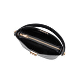 Lana Black Recycled Vegan Leather Crossbody Bag