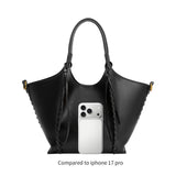Belinda Black Recycled Vegan Leather Tote Bag