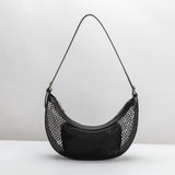 SAMPLE SM6712 Black Mesh Shoulder Bag - FINAL SALE