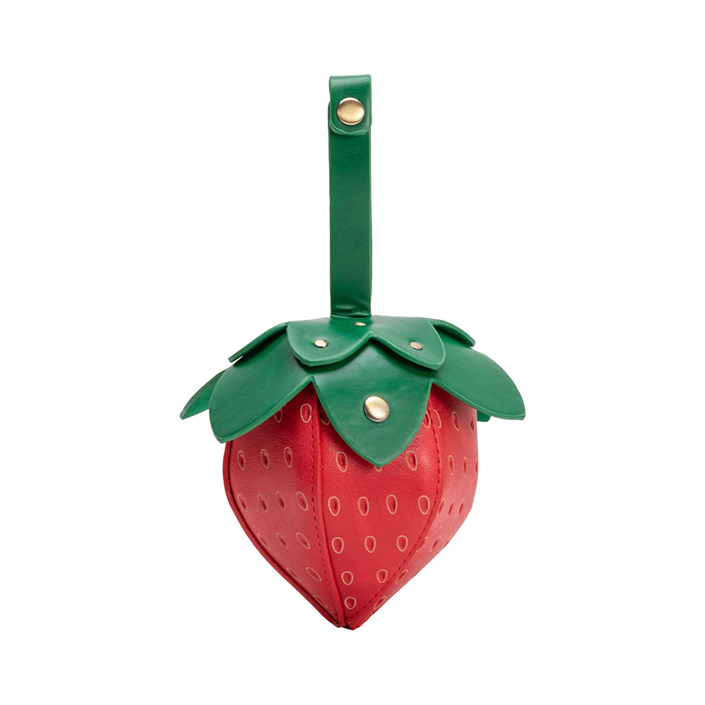 Strawberry Mini Vegan Leather Wristlet