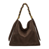 Venus Espresso Recycled Vegan Suede Tote Bag