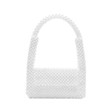 Tawny White Beaded Shoulder Bag