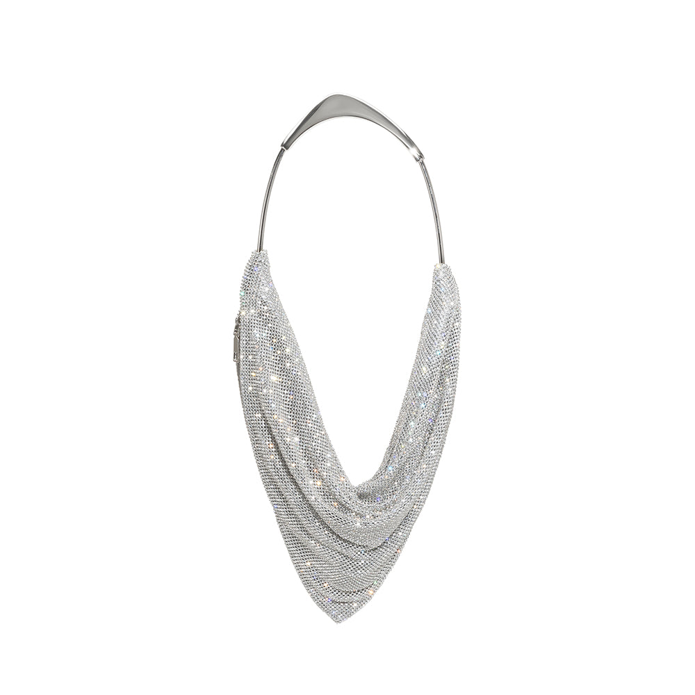 SAMPLE YS8502 Crystal Mesh Top Handle Bag FINAL SALE