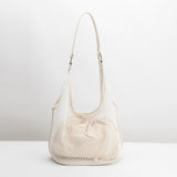 SAMPLE SM6935 White Mesh Shoulder Bag - FINAL SALE
